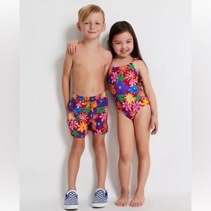 Brand new patbo kids aster bathing suit and shorts - size 2